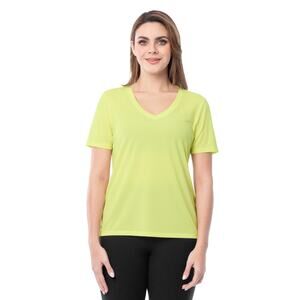 Athletic Works Women's Active Texture Knit V-Neck core Tee large weld gold NWT